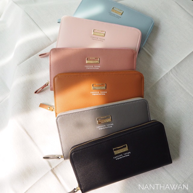 Nathava - sale❤️‍🔥กระเป๋าสตางค์ใบยาว Forever young (ใส่โทรศัพท์มือถือได้📲)