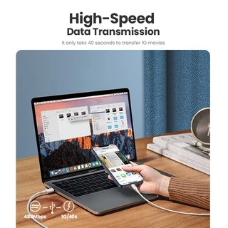 Ugreen สายชาร์จ Fast Charging สําหรับ iPhone X XS XR 8 7 20W 1M iPhone 14/14 Pro/Pro Max