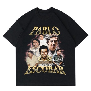 เสื้อยืดโอเวอร์ไซส์เสื้อยืด พิมพ์ลาย Pablo ESCOBAR NARCOS | เสื้อยืด ลาย VINTAGE | เสื้อยืด ขนาดใหญ่ สีดํา | สีขาว | ชุด