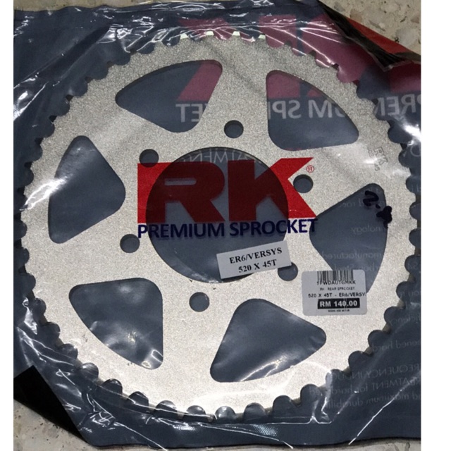 Kawasaki ER6 / Versys / Z750 / Z800 RK Sprocket 520 X 45T