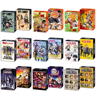 COOLSY 30Pcs/Box Anime SPY×FAMILY Tokyo Revengers Demon Slayer Genshin Impact Jujutsu Kaisen Attack On Titan Photocard Dragon Ball One Piece Lomo Card Postcard Fans Gift