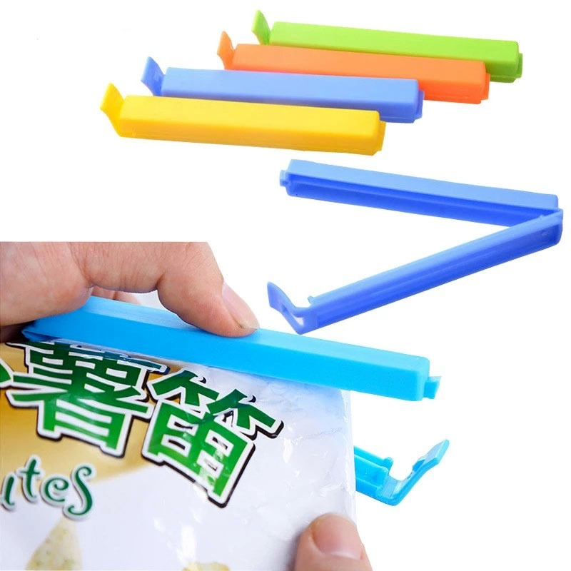 10 ชิ้น สุ่มสี คลิปซีล / พลาสติก อาหาร ถุงขนม ปากหนีบ / ที่เก็บอาหาร เครื่องซีล ที่หนีบ / คลิปเก็บอาหารในครัว / คลิปล็อคซีล ขนาดเล็ก ในครัวเรือน