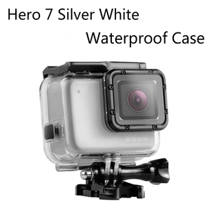 เคสกล้อง Gopro Hero 7 หน้าจอสัมผัส กันน้ํา สีเงิน สีขาว อุปกรณ์เสริม สําหรับกล้อง Gopro Hero 7