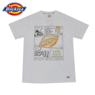 ใหม่ เสื้อยืดลําลอง แขนสั้น คอกลม พิมพ์ลาย Dickies สําหรับผู้ชาย