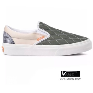 VANS SLIP ON MIXED UTILITY PINSTRIPE MULTI SNEAKERS สินค้ามีประกันแท้