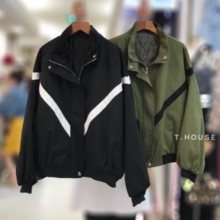 เสื้อแจ็คเกตbomber ด้านในบุซับในอย่างดี