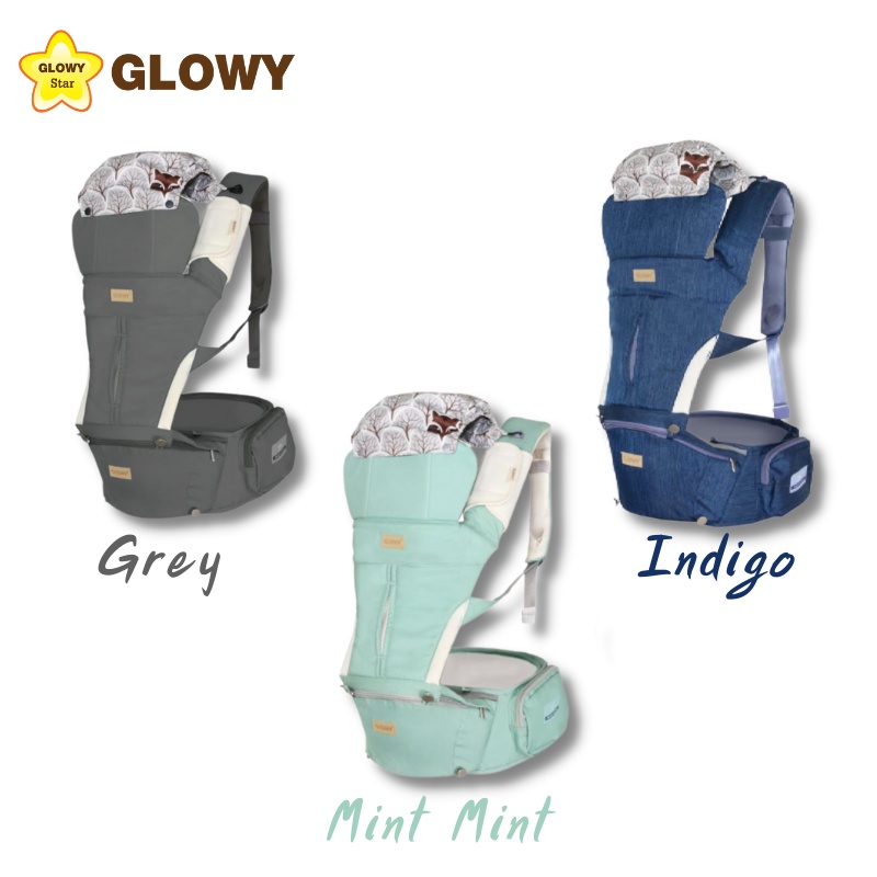 Glowy star (โกลวี่ สตาร์) เป้อุ้มเด็กฮิปซีท เป้อุ้มเด็ก 3 in 1 Hip Seat Baby Carrier รุ่น Hip (Popot