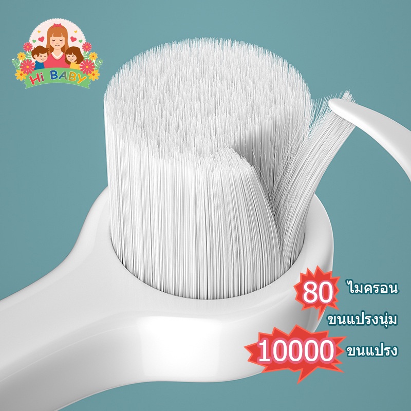 👶COD👩‍⚕️แปรงสีฟันเด็ก สำหรับเด็ก 1-3 ขวบ 📌10,000🌟เส้นใย  ขนนุ่มพิเศษ แปรงเด็กอ่อนนุ่ม