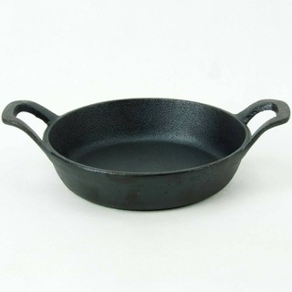 CAST IRON กระทะเหล็กหล่อทรงกลม 2 หู ขนาด 16 CM. CAST IRON / 0109-71