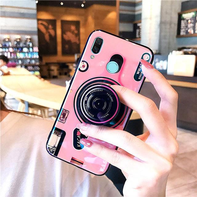Fashion Casing Vivo Y91 Y91C Y91i Y93 Y95 Camera Shape Soft Case Stand Phone Cover