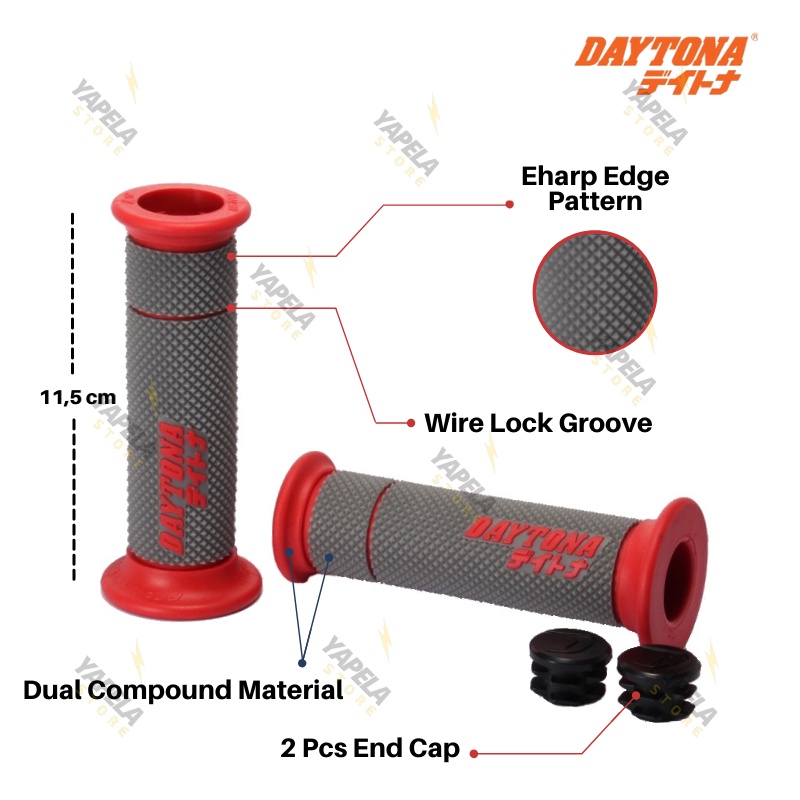 ปลอกแฮนด์ Daytona Original Handfat Grip Rubber Universal