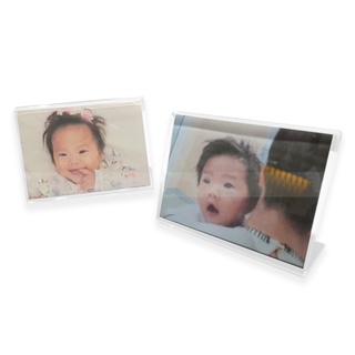 [เหลือ 9฿ โค้ด DETMAR30]  กรอบรูปตั้งโต๊ะ อะคริลิค 3.5 x 2.5 inch ( 9 * 6 cm.) ผลิตเอง 