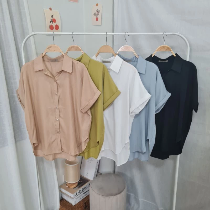[ FS96 ] WARA เสื้อเชิ้ตแขนเบิ้ล ผ้า COTTON SILK