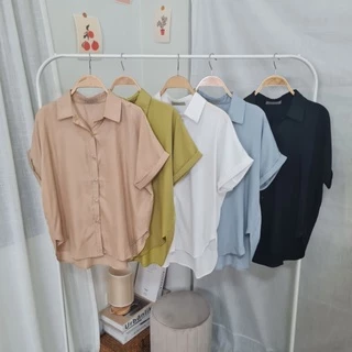 [ FS96 ] WARA เสื้อเชิ้ตแขนเบิ้ล ผ้า COTTON SILK