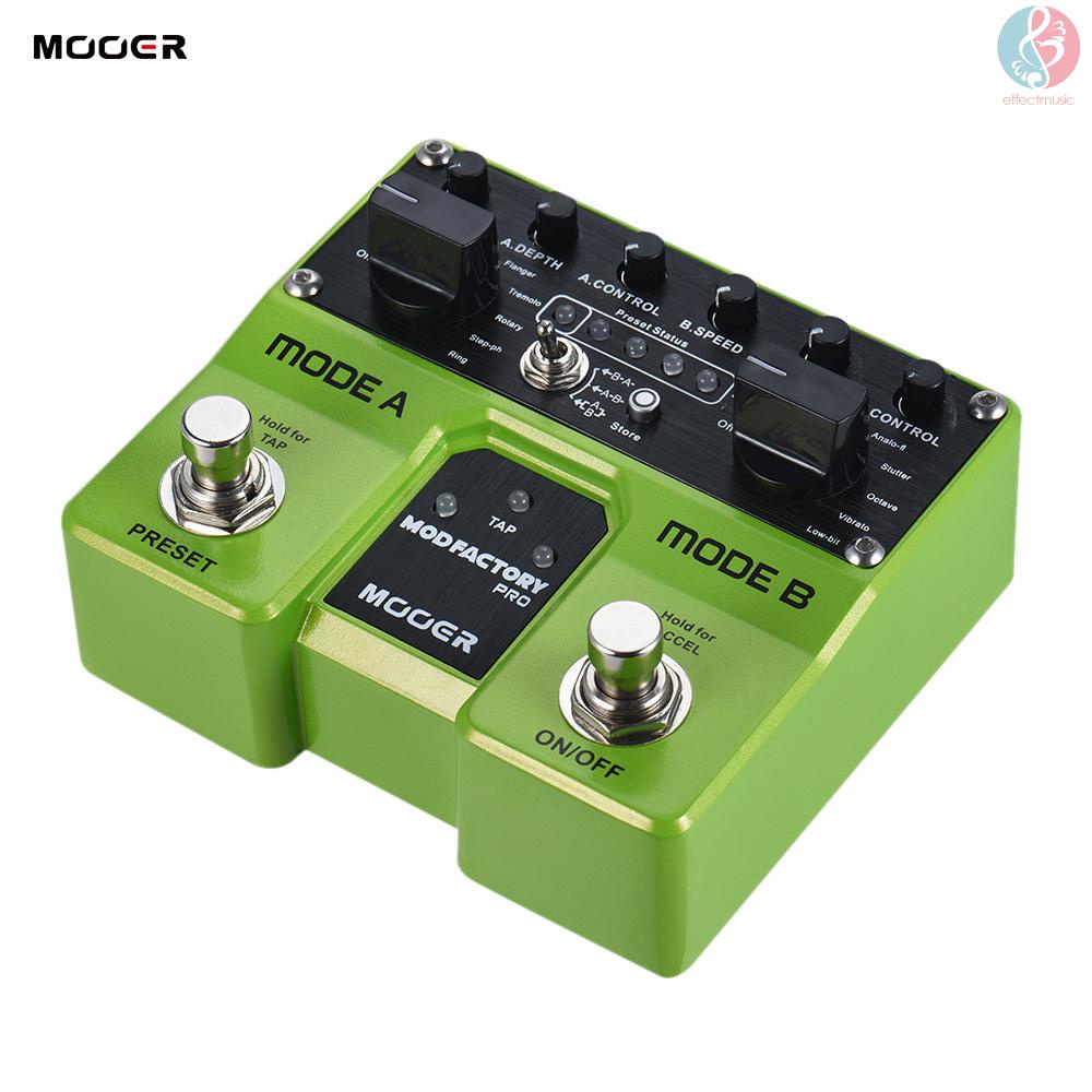 Mooer Modfactory Pro โมดูลเอฟเฟคกีตาร์ 16 Modulation Effects Tap Tempo ...