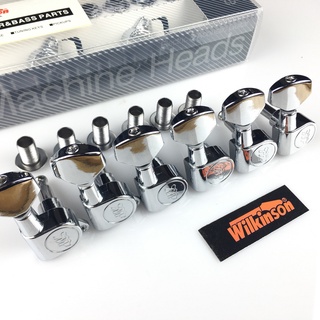 Wilkinson WJN-07 หัวจูนเนอร์จูนเนอร์กีตาร์ไฟฟ้า สําหรับ ST TL Tele Chrome Silver Tuning Pegs