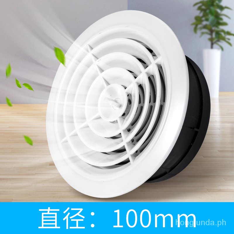 ฝาครอบระบายอากาศแบบปรับได้รอบท่อเพดานผนังหลุม Abs Air Vent Grille Louver Kitchen Bath Air Outlet Fres