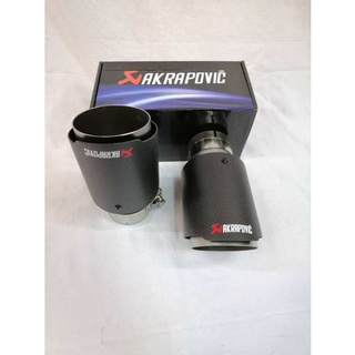 ปลายท่อ akrapovic แบบเดี่ยว หัวเปิด  ฝั่งสวม 2.5นิ้ว ฝั่งออก3.5นิ้ว (ราคาต่อ1ชิ้น)