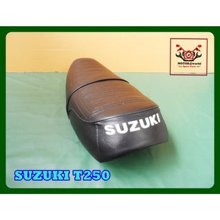 SUZUKI T250 DOUBLE SEAT COMPLETE "BLACK" // เบาะรถมอเตอร์ไซค์ สีดำ หนังพีวีซี งานจริงสวยมาก สินค้าคุณภาพดี