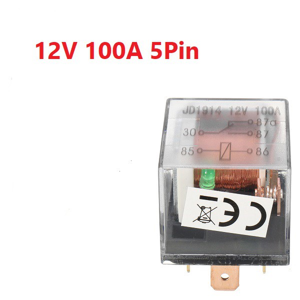 Power Relay Contact(No) รีเลย์กระแสสูง กันน้ํา รุ่น JD2914 12V 100A 5Pin สําหรับรถยนต์ หรืองาน DIY อื่นๆ
