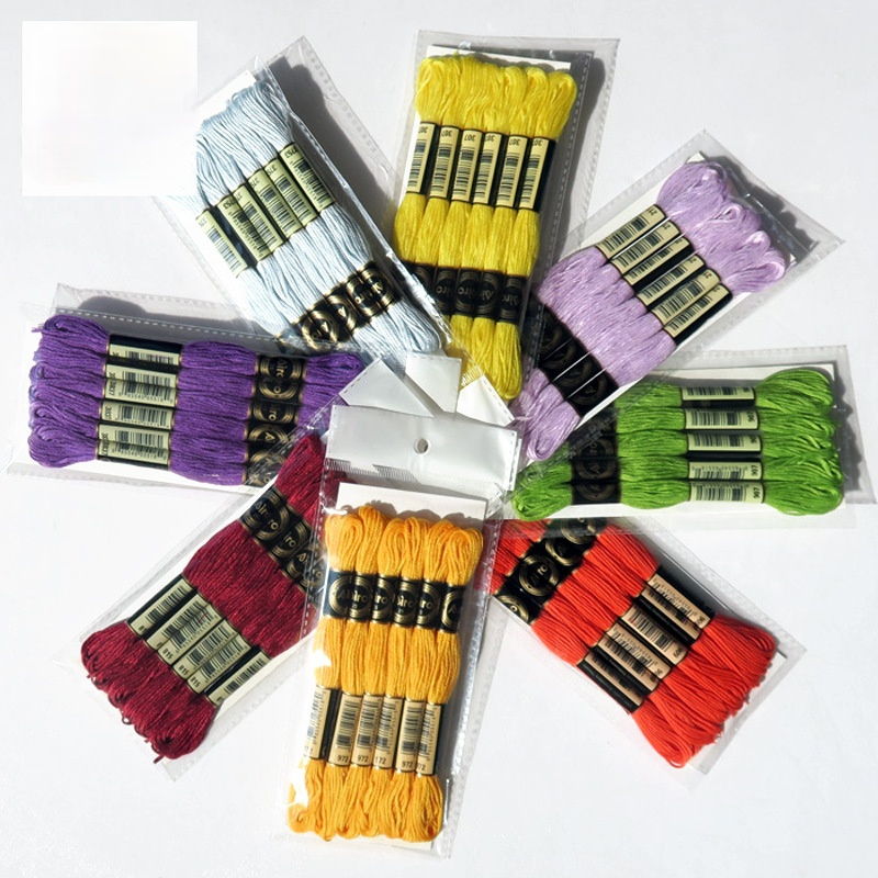 12 ชิ้น แพ็ค ด้ายฝ้ายปักครอสติช 8 เมตร 447 สี สําหรับงาน DIY แฮนด์เมด