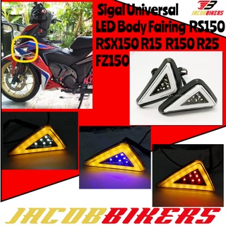 สัญญาณไฟเลี้ยว LED ด้านข้าง พร้อมคอนเดนเซอร์สัญญาณ สําหรับ HONDA YAMAHA RSX150 RS150R RR150 R25 FZ150