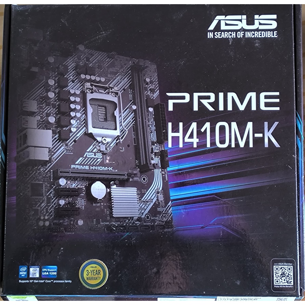 เมนบอร์ดมือสอง asus prime h410m-k (เหลือประกันJIBอีก2ปี)