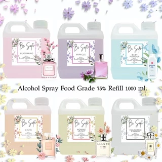 BE SAFE แอลกอฮอล์ ขนาด 1000 ML. เเอลกอฮอล์กลิ่นหอม เคาน์เตอร์แบรนด์ พรีเมี่ยมเกรด คุณภาพสูง PREMIUM ALCOHOL FOOD GRADE