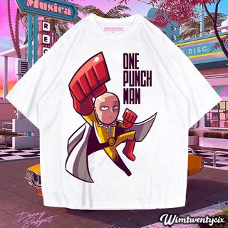 [S-5XL]เสื้อยืด พิมพ์ลายอนิเมะ ONE PUNCH MAN SAITAMA HERO VINTAGE สําหรับผู้ชาย