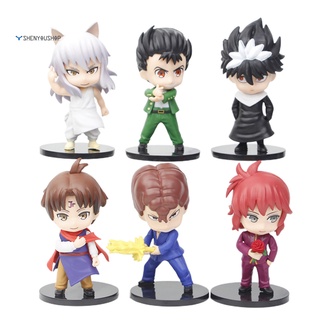 Shenyoushop โมเดลฟิกเกอร์ PVC อนิเมะ YuYu Hakusho Yuusuke Urameshi ของเล่นสําหรับเด็ก 6 ชิ้น