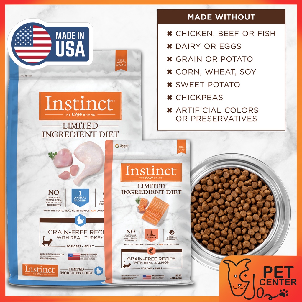 Instinct (CAT) - Limited INGREDIENT DIET อินสติ้งค์ อาหารแมวเกรด Super Premium