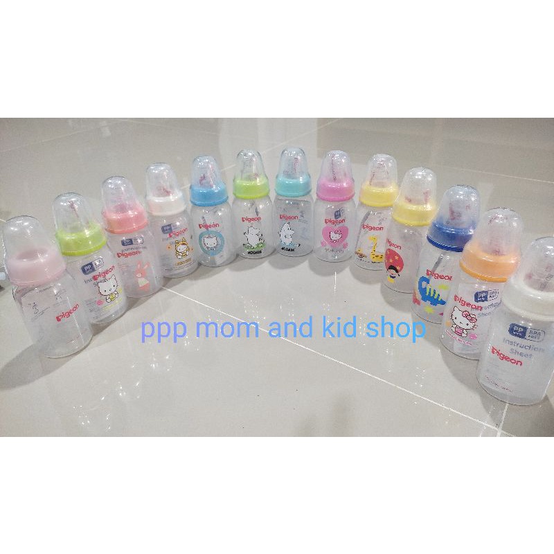 Pigeon คอแคบ ขนาด 4 oz.สินค้าใหม่ แท้100% (มีลายให้เลือก)ด้านในเพิ่ม