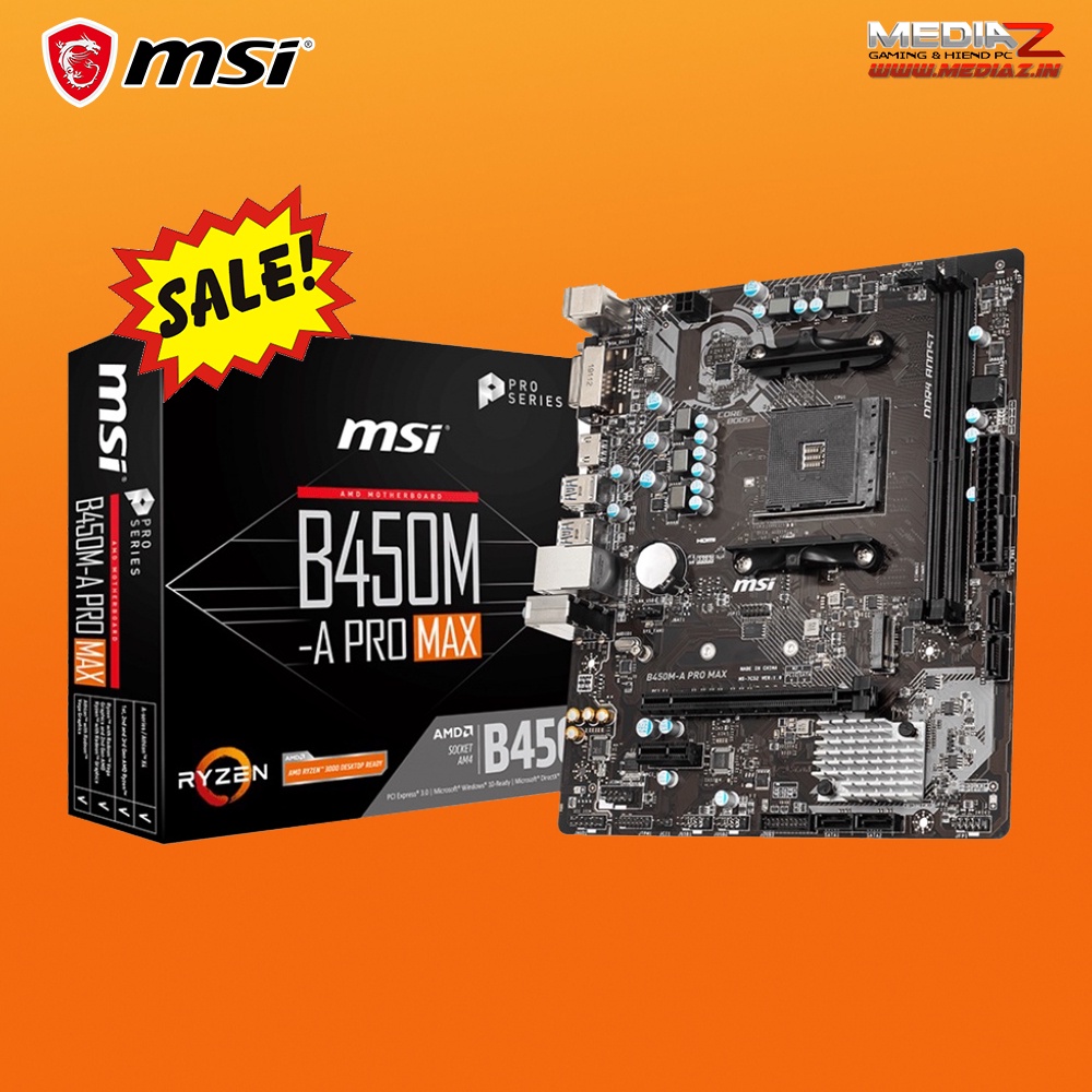 MSI B450M-A PRO MAX MAINBOARD AMD AM4 Ryzen MB | Shopee Thailand