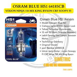 Vixion Ninja 150 Fi Mx King Osram Coolblue Hs1 หลอดไฟหน้ารถจักรยานยนต์ 3 ฟุต 64185 CB ของแท้