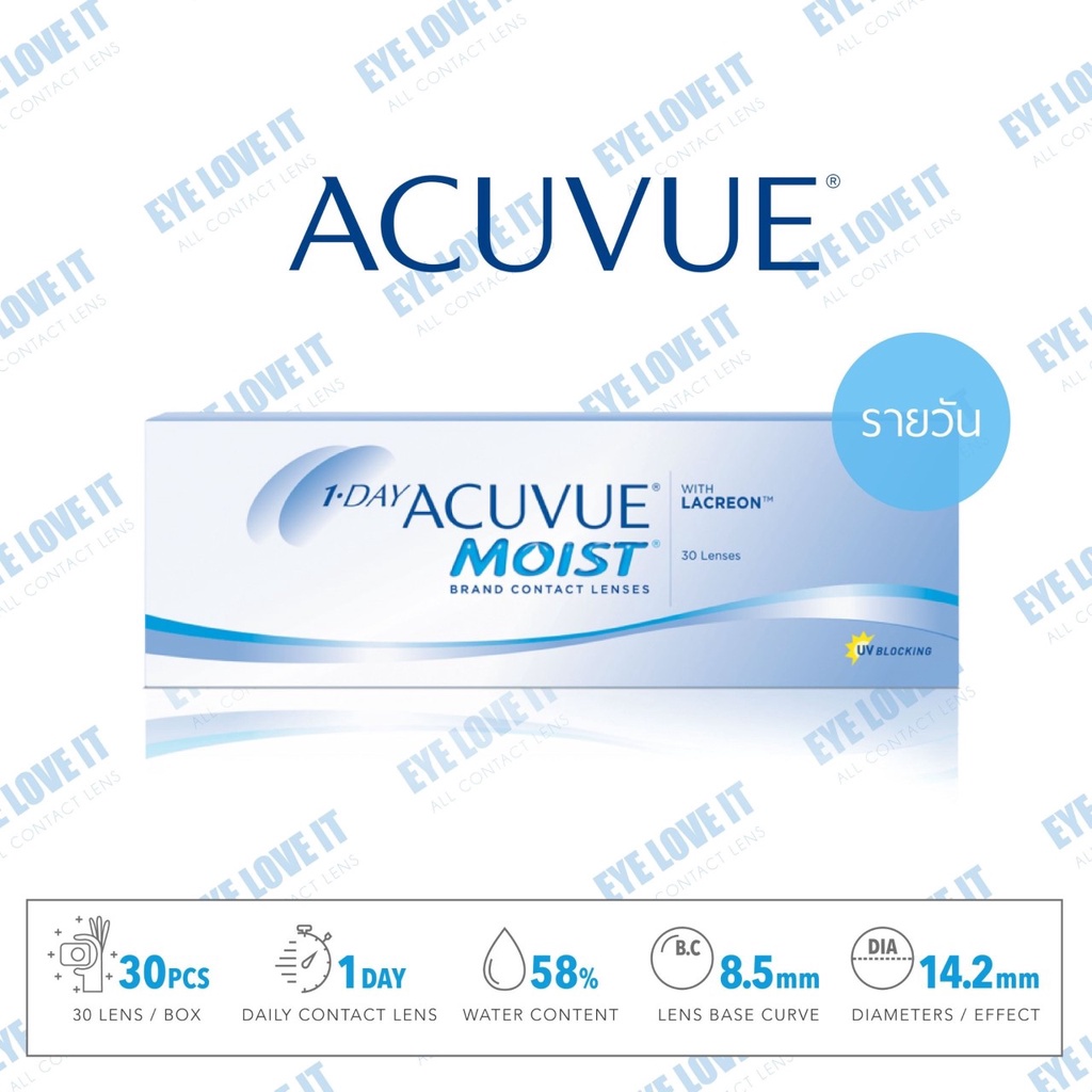 ACUVUE 1 Day MOIST วันเดย์มอยส์ คอนแทคเลนส์ รายวัน แพค 4 รูปที่ 2