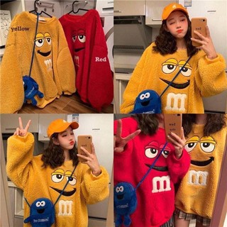 เสื้อแขนยาว m&amp;m ขนเทียม