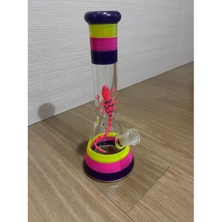 bong glass บ้องแก้วลายจิ้งจอกชมพู