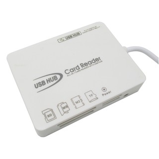 USB 2.0 Hub and Card Reader Combo - HY-617 - White