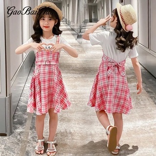 Qworld Summer girls plaid skirt 8-15year กระโปรงลายสก๊อตสาวฤดูร้อน เด็กโตผู้หญิง