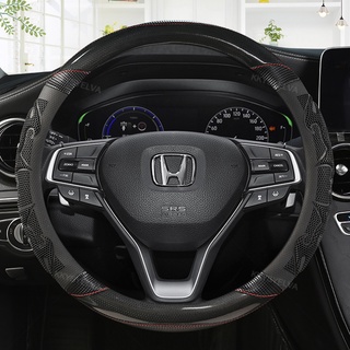 [ราคาโรงงาน] ปลอกหนังหุ้มพวงมาลัยรถยนต์ 38 ซม. คุณภาพสูง สําหรับ Honda BRV HRV City Civic Jazz Accord CRV