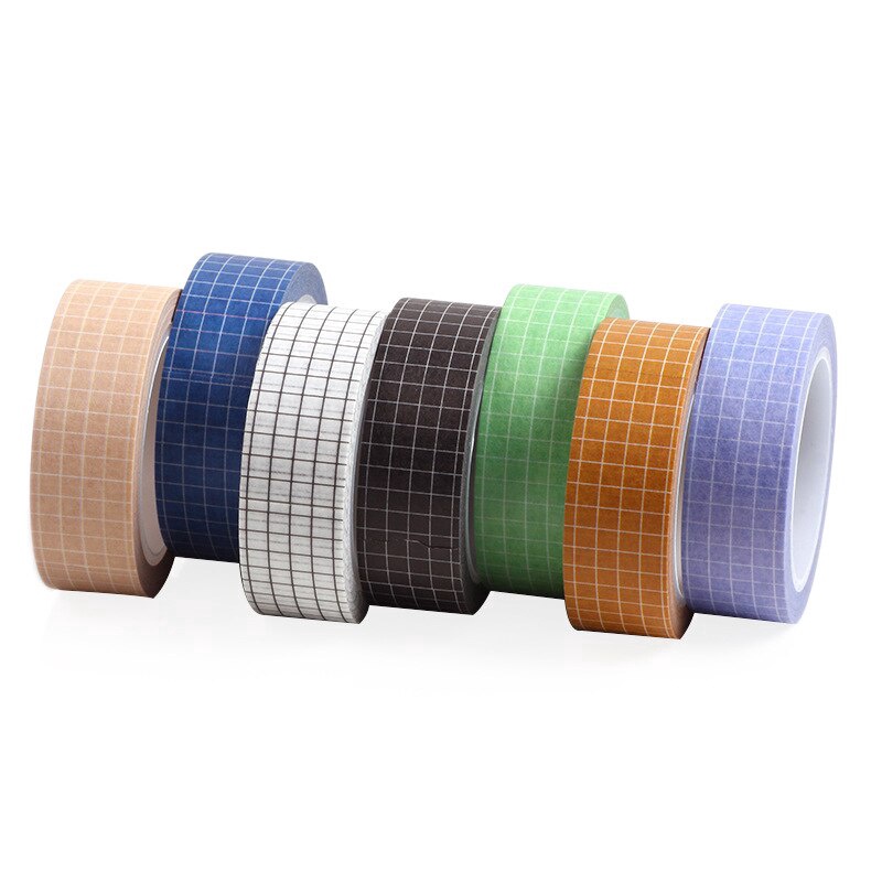 Washi Tape Monochrome ลายสก๊อต DIY กระดาษกาวสติกเกอร์เทปตกแต่ง 10m/1pc/Nude