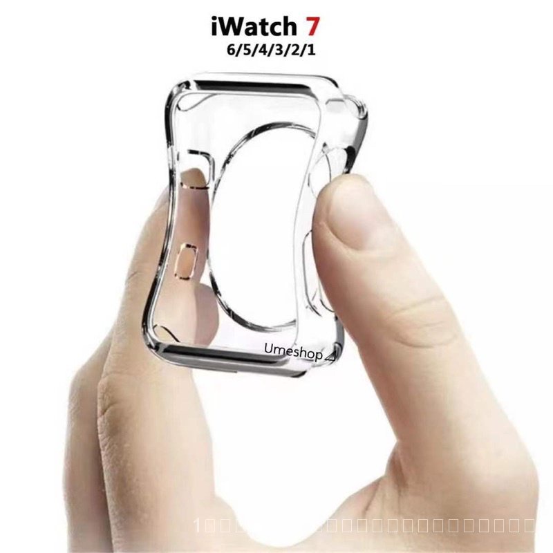 เคส applewatch สำหรับ Apple Watch 7/6/5/4/3/2/1  38 มม. 40 มม. 42 มม. 44 มม. 41mm 45mm ซิลิโคนอ่อนนุ่มหุ้ม iWatch SK2091