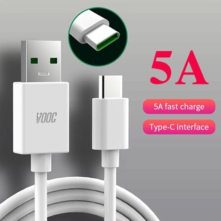 สายชาร์จซิงค์ข้อมูล Type C USB-C 5A 1 เมตร สําหรับ OPPO A5 A9 2020 A52 A92 A33 Reno 3 4 Find X X2 Pro