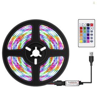 Flt สายไฟ RGB Led 120 ดวง หรี่แสงได้ 16 สี พร้อมรีโมตคอนโทรล IR และสายไฟ 4 โหมด ยาว 2 เมตร สําหรับตกแต่งบ้าน ห้องครัว โต๊ะ ทีวี