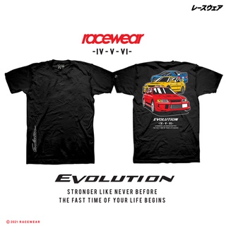 เสื้อยืดโอเวอร์ไซส์เสื้อ EVO ลาย (2)  Evo IV , EVO V , EVO VI  เสื้อยืดแขนสั้นพิมพ์ลายS-3XL