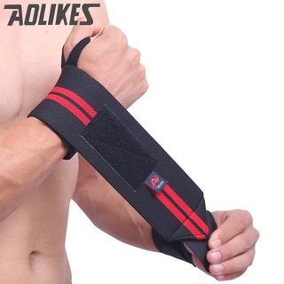 🏋️‍♀️🏋️‍♂️AOLIKES 1 Pair Wrist Support Strap Wraps สายรัดข้อมือออกกำลังกาย ยกน้ำหนัก AOLIKES (1คู่)🏋️‍♀️🏋️‍♂️