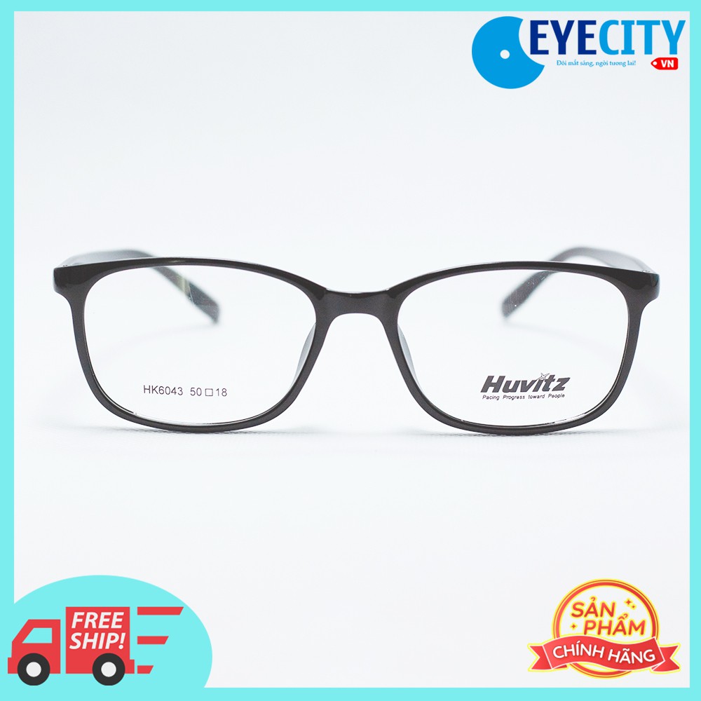 กรอบแว่นตาแฟชั่นเกาหลี HUVITZ พลาสติกสีดํา HK6043 - C1