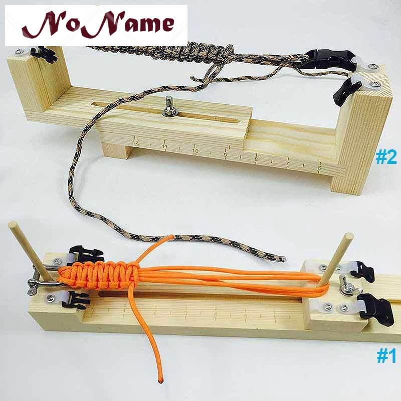 NN- DIY Jig Solid Wood Paracord Bracelet Maker Knitting Tool Knot Braided Parachute Cord Bracelet Weaving Tools