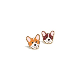 ต่างหูคอร์กี้ (Gubjung &amp; Friends Corgi earring)