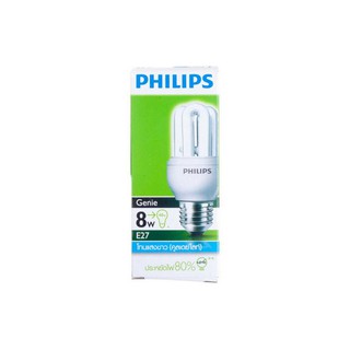 หลอดประหยัด GENIE 8W/COOLDAYLIGHT E27 PHILIPS | PHILIPS | GINNIE 8W/CDL E27 หลอดประหยัดไฟ หลอดไฟ โคมไฟส่องสว่างและพัดลมเ